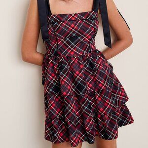 Francesca's Charlotte Plaid Tiered Mini Dress